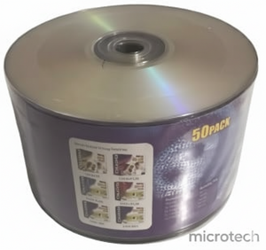 Front view of blank DVD disc