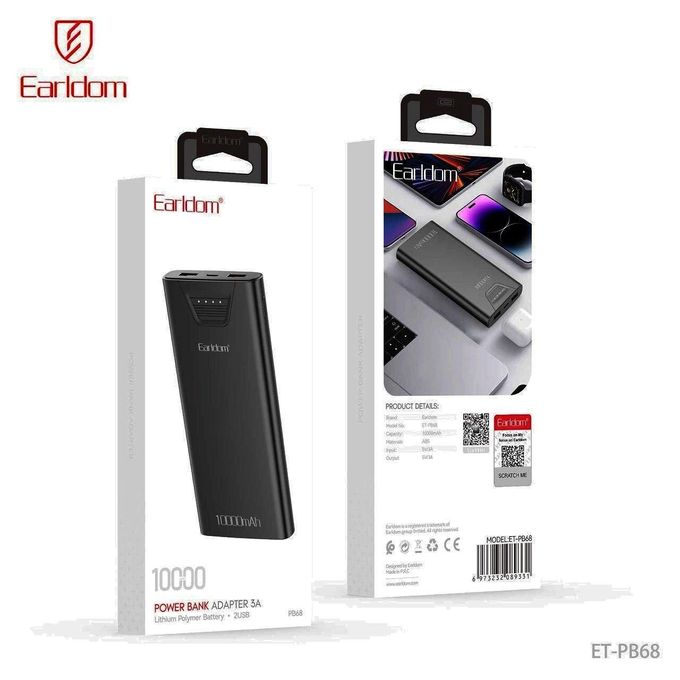 earldom power bank 10000mah front view