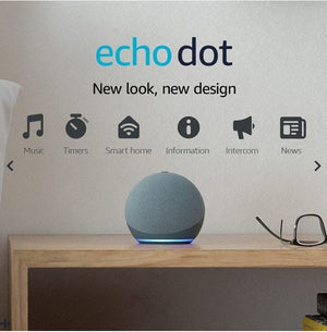 Alexa Echo Dot 5th Gen charcoal side view