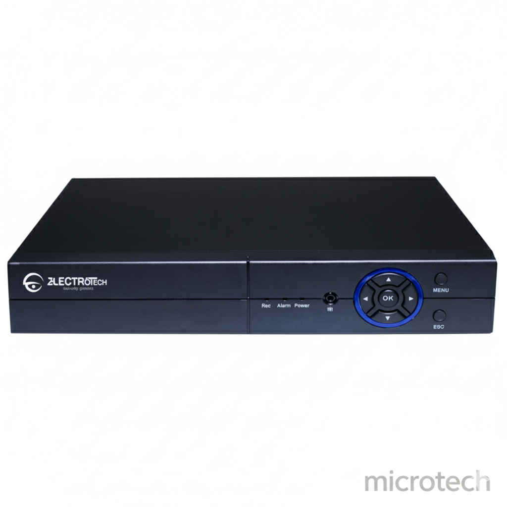 Front view of Electrotech XVR DVR 4-Channel showing buttons and ports