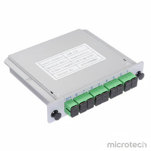 8×1 PLC fiber splitter side angle view