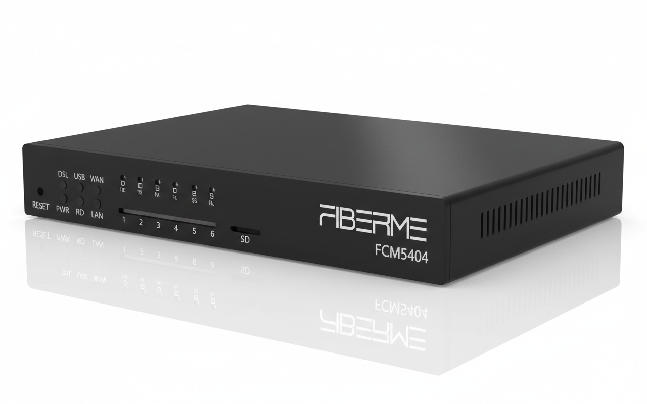 Fiberme FCM5404 4‑Port IPPBX main product view