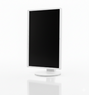 Angle view of Fujitsu 24 inch LED monitor