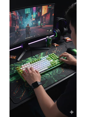 Founder GK87 wireless bluetooth keyboard side view