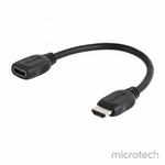 Front view of HDMI extension cable male to female 15cm