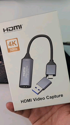 HDMI video capture card side view USB Type-C device