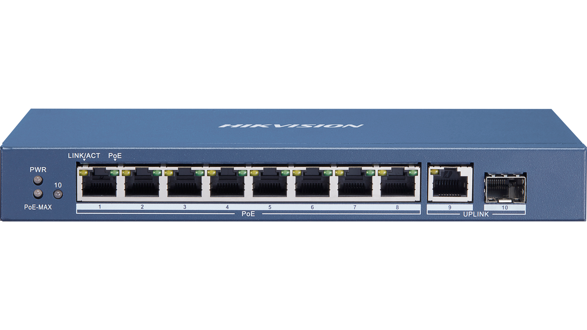 Hikvision DS-3E0510P-E/M 8 port PoE switch main view