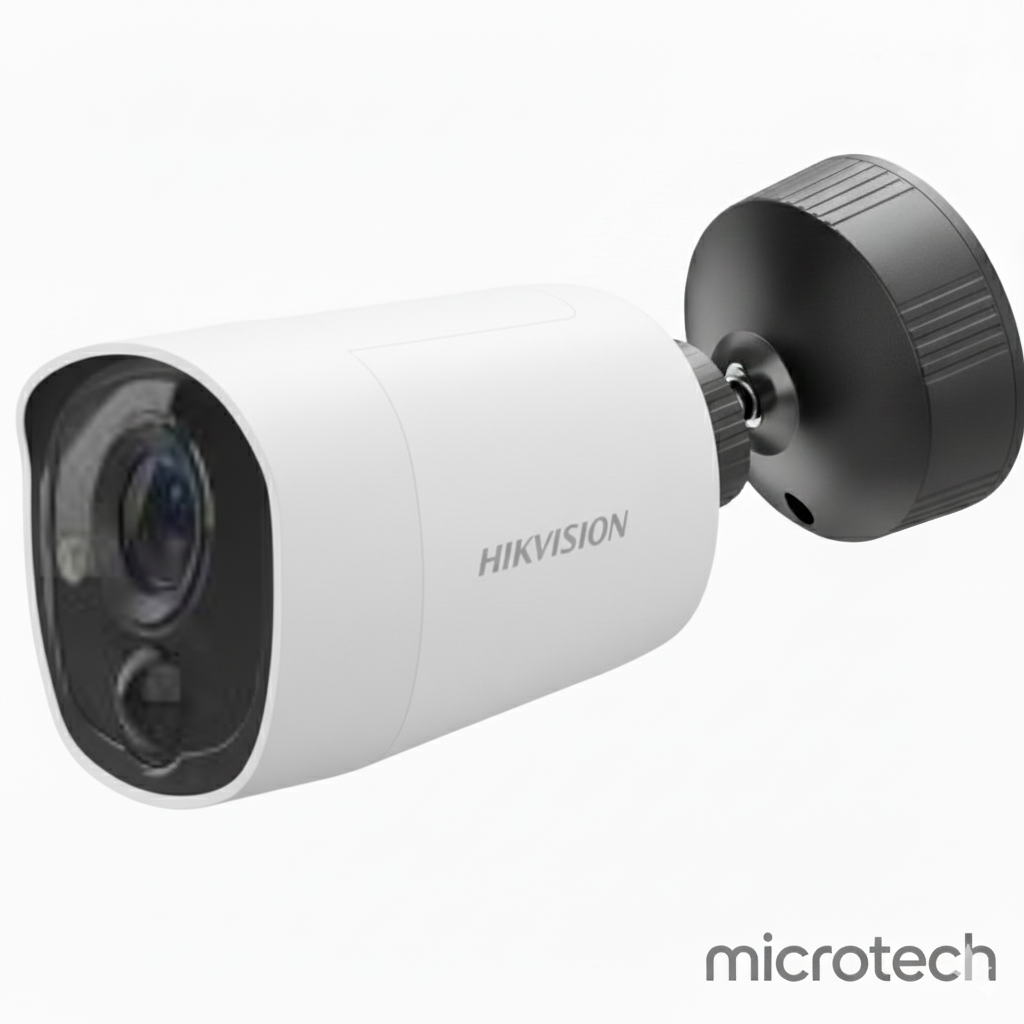 Hikvision DS-2CE11D0T-PIRL outdoor CCTV camera front view
