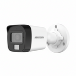 Front view of HikVision DS‑2CE16D0T‑LPFS 2MP outdoor CCTV camera with Smart Hybrid Light