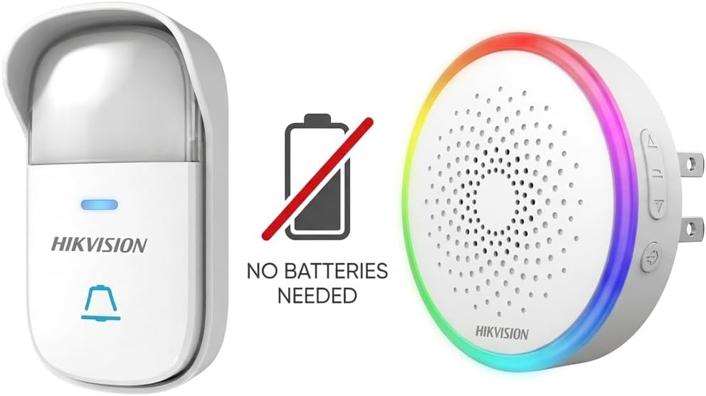 Hikvision DS-KIS121 kinetic wireless doorbell side view