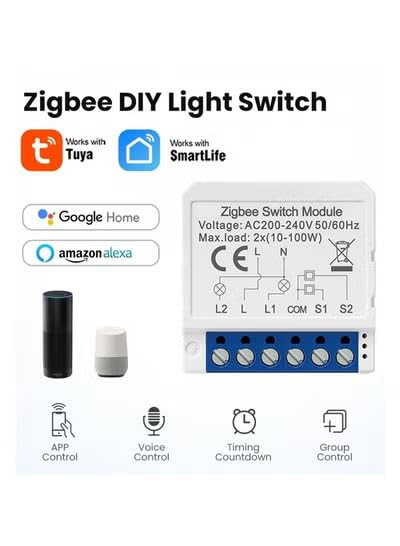 homexa Mini Switch Smart 3 Gang Zigbee 