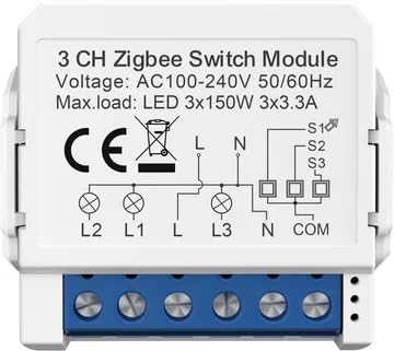 homexa Mini Switch Smart 3 Gang Zigbee main view