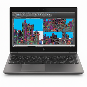 Front view of HP ZBook 15 G5 laptop with Intel i7