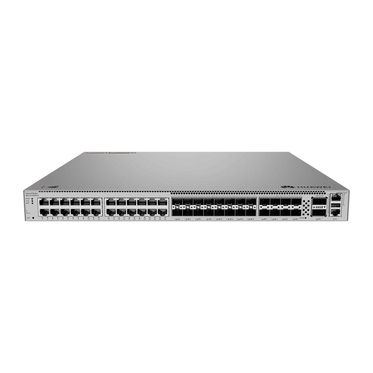 Front view of Huawei eKitEngine S620-24T16X8Y2CZ network switch