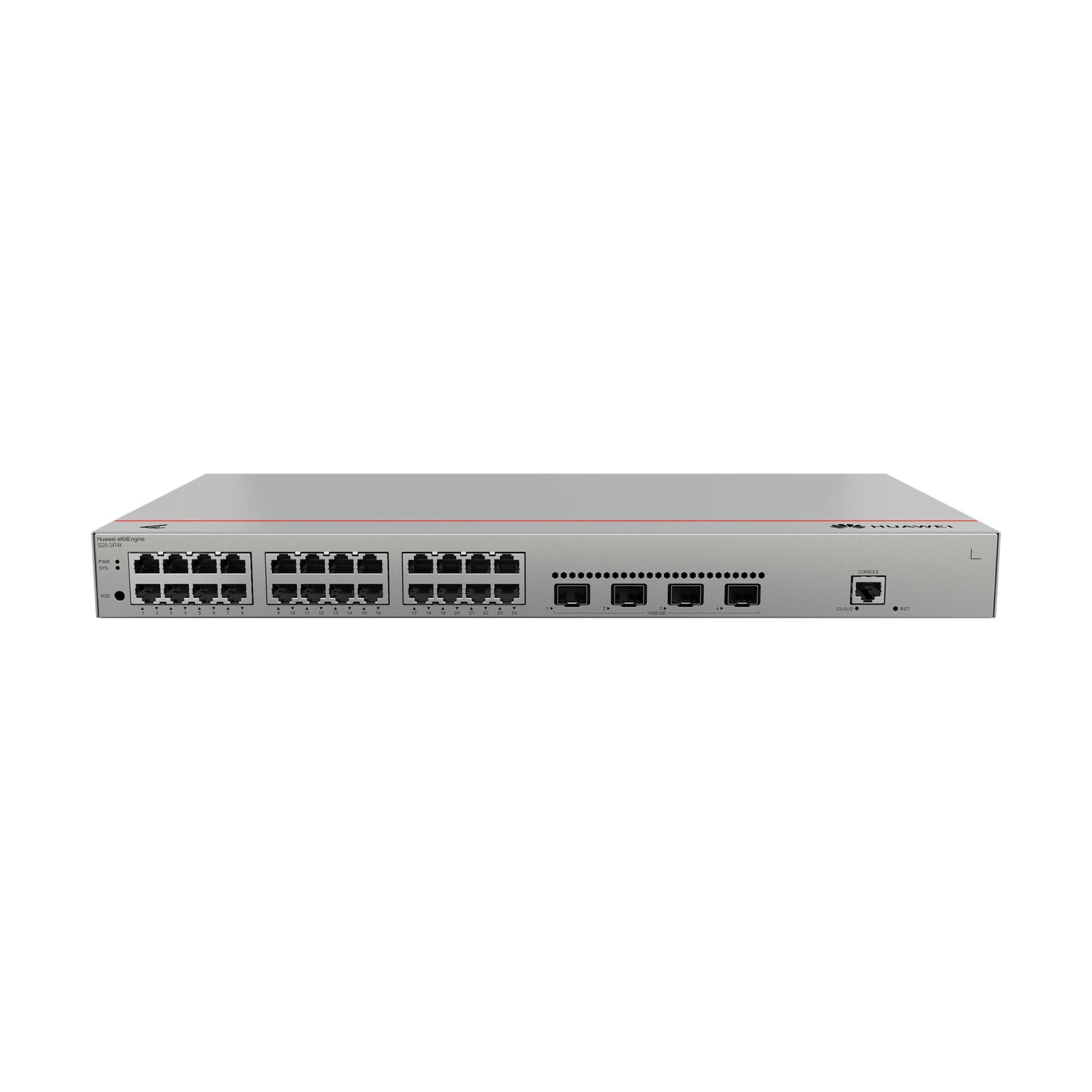 Front view of Huawei S220-24T4X network switch