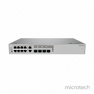 Front view of Huawei eKit S220S-10PN4JX switch showing all network ports