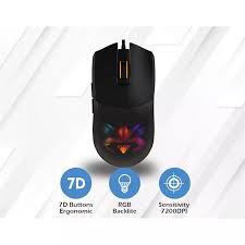 Side view of Jedel GM1320 gaming mouse displaying ergonomic shape