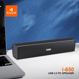 Kisonli I-650 speaker side view on desk