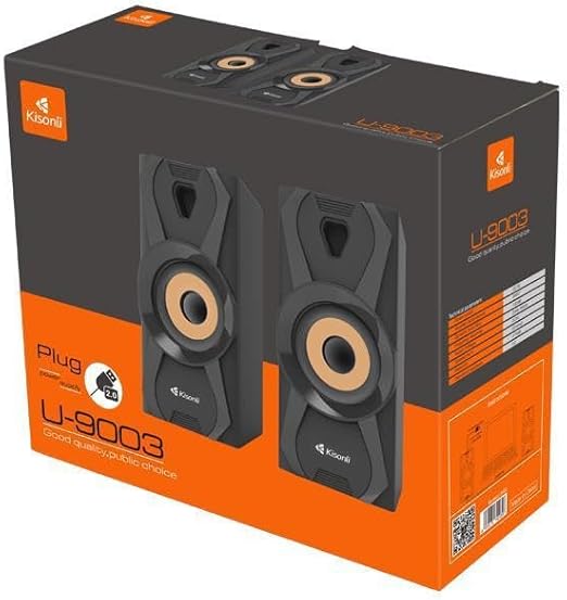 Side view of Kisonli U9003 speaker showing profile and control panel