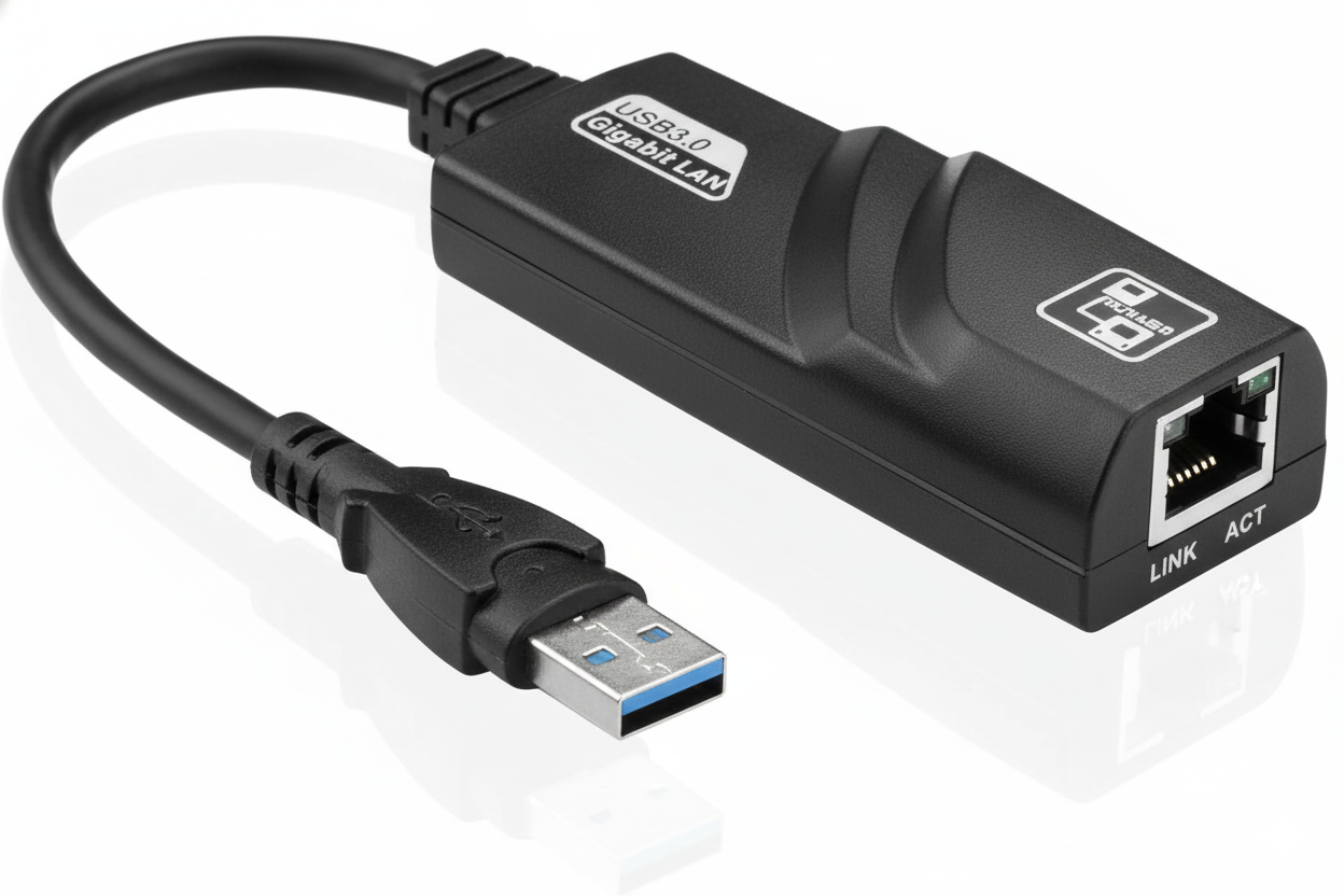 Front view of LAN USB 10/100/1000 adapter