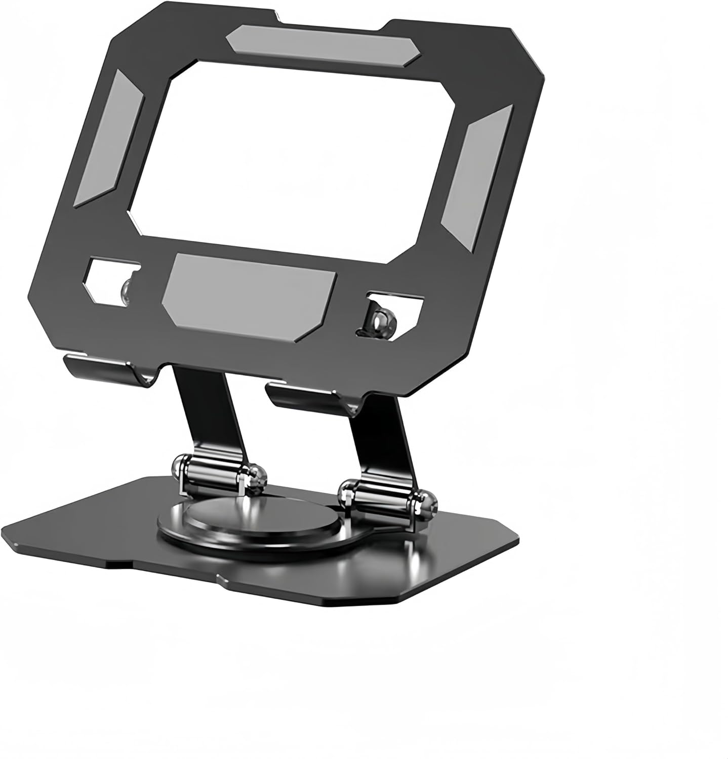 lap tablet stand metal side view