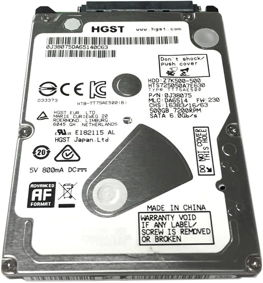 Laptop 500GB refurbished HDD main product view