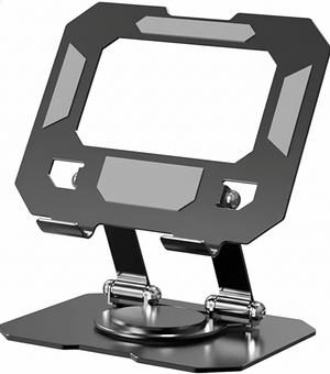 Front view of metal tablet stand holder
