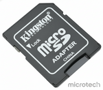 Micro memory to SD card adapter front view