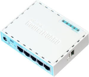 Mikrotik RB750GR3 router ports view ethernet connections