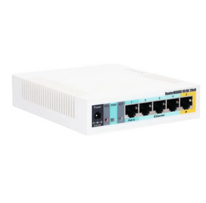 MikroTik RB951Ui-2HnD router ports view ethernet connections