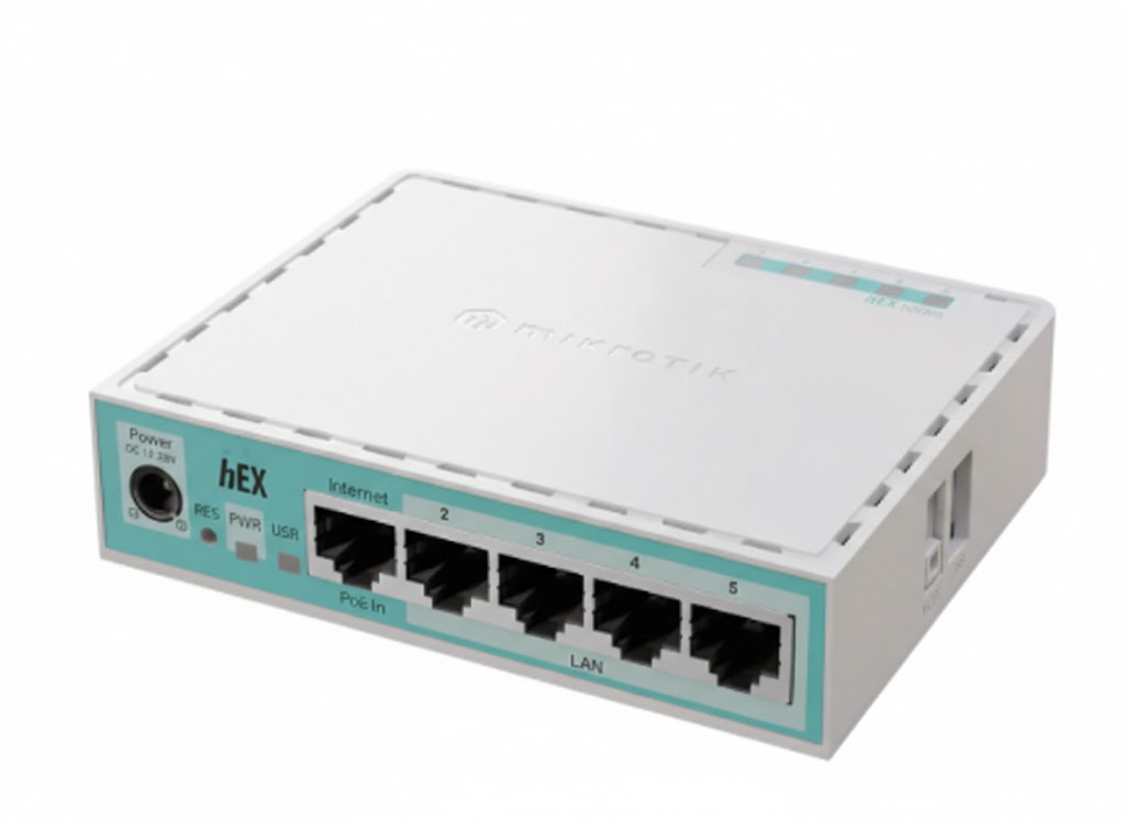 mikrotik hex e50ug 5‑port gigabit ethernet router main view