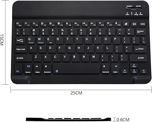 Side view of mobile mini wireless keyboard