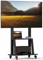 Front view of Movable Monitor Stand P5 showing full structure and support