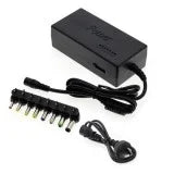 Multi-port laptop charger side ports view