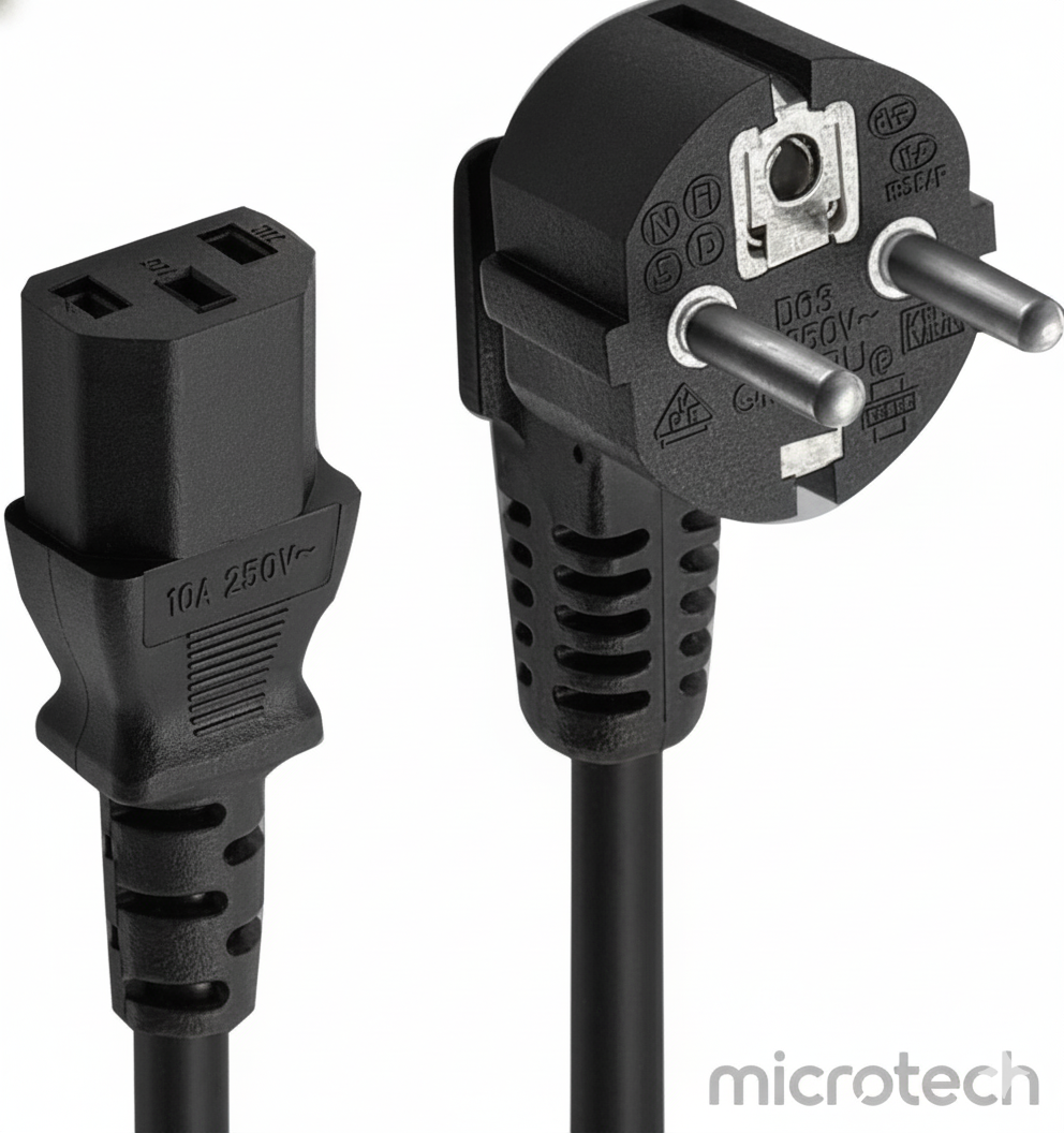 Normal PC power cable front view