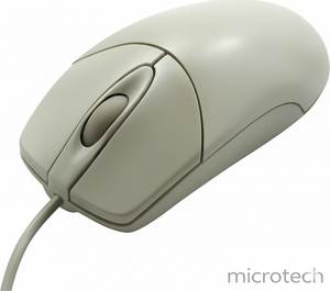 Original white computer mouse front view