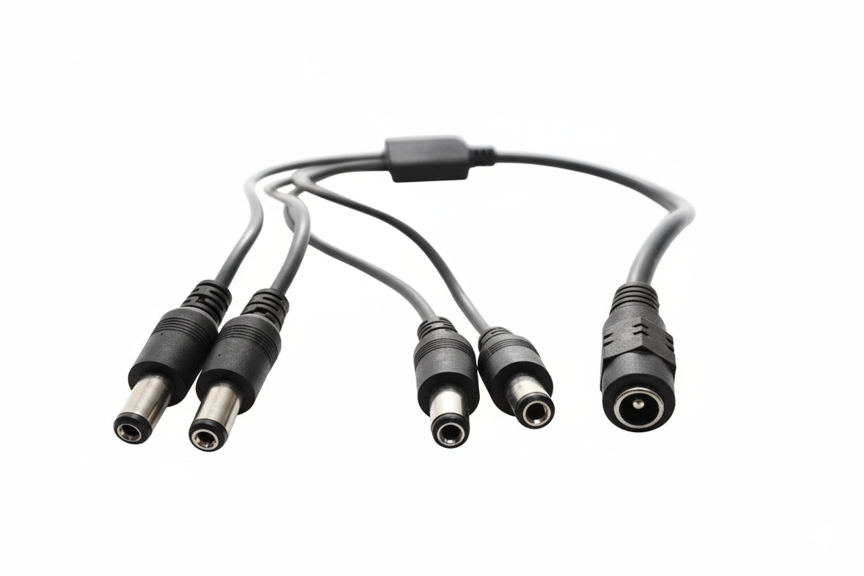 Front view of power connector 4×1 tree adapter