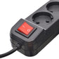 4 socket power strip 5 meter side view