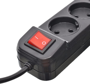 4 socket power strip 5 meter side view