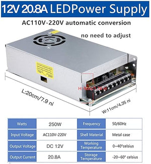 Power Supply 20A side view