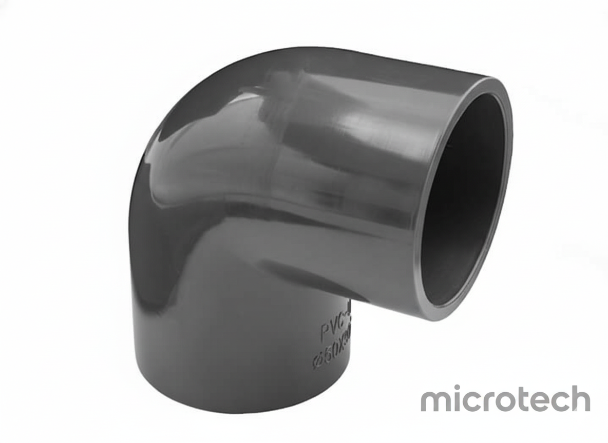 20mm PVC elbow pipe fitting front view