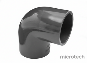 20mm PVC elbow pipe fitting front view