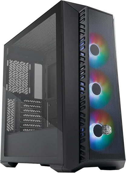 quda k super cube mid tower pc case 4 fan argb main view