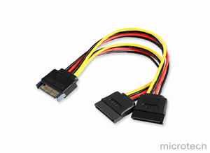 Front view of SATA power cable