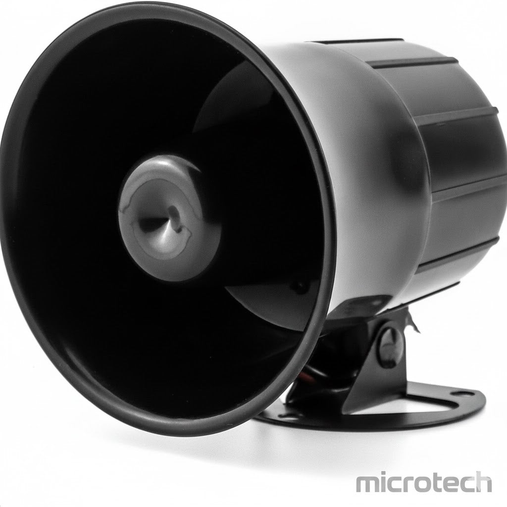 12V security siren front main view