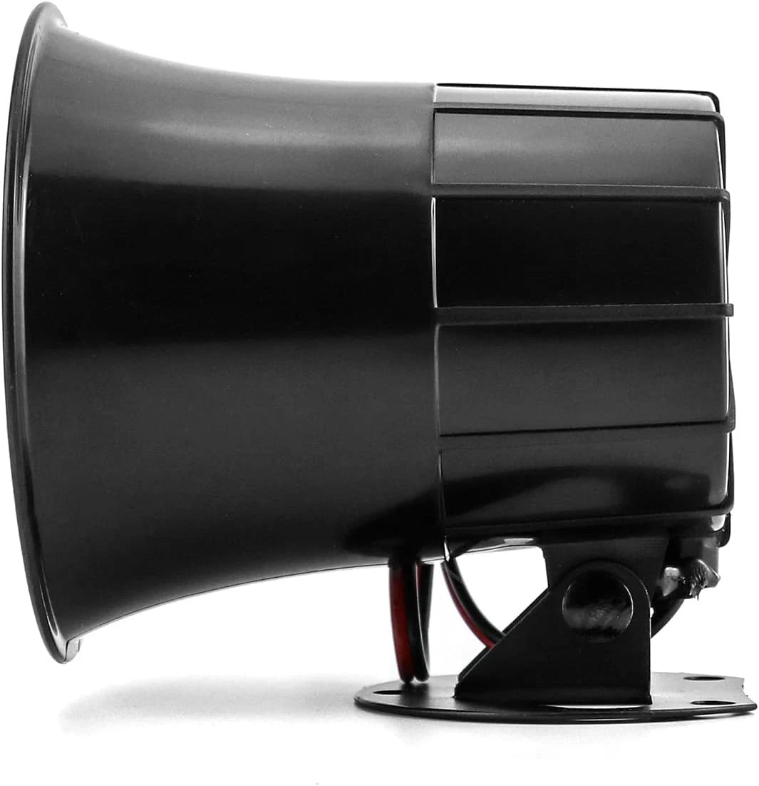 12V security siren side angle view