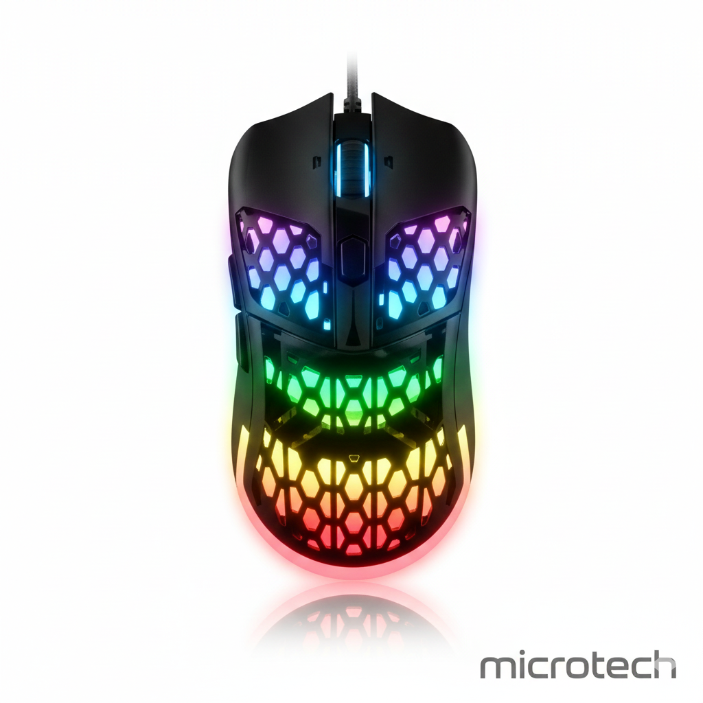 Front view of Smile Gaming Mouse J1000 showing buttons and ergonomic design