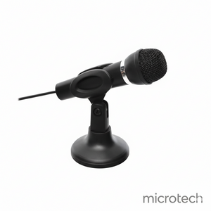 Front view of T20 3.5mm desktop microphone showing microphone body and base