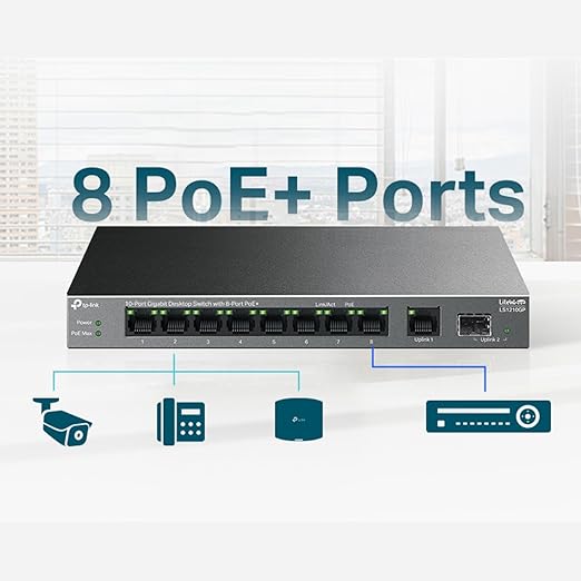 tp-link ls1210gp poe+ switch port view