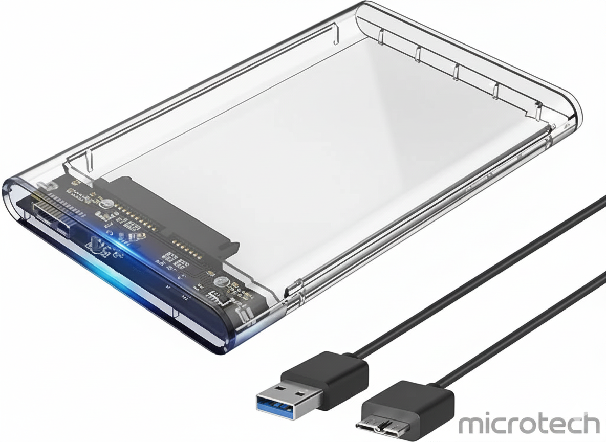 Transparent USB 3.0 mobile rack main front view